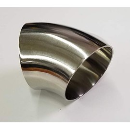 TIB Performance Stainless Steel 304 Sanitary Butt Weld, 45 Degree Polished Elbow 1/16"Wall, Sizes 1/2" to 6 1/4" O.D Tube (4 1/4" O.D.)