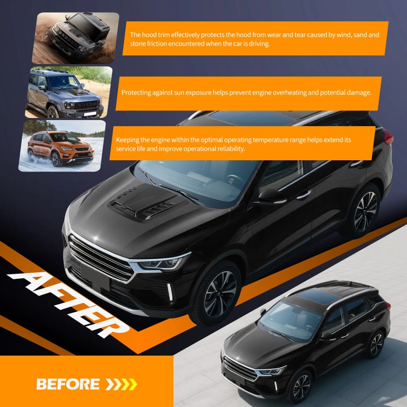 JMTBNO For Chevy Colorado Air Flow Intake Bonnet Scoop Hood