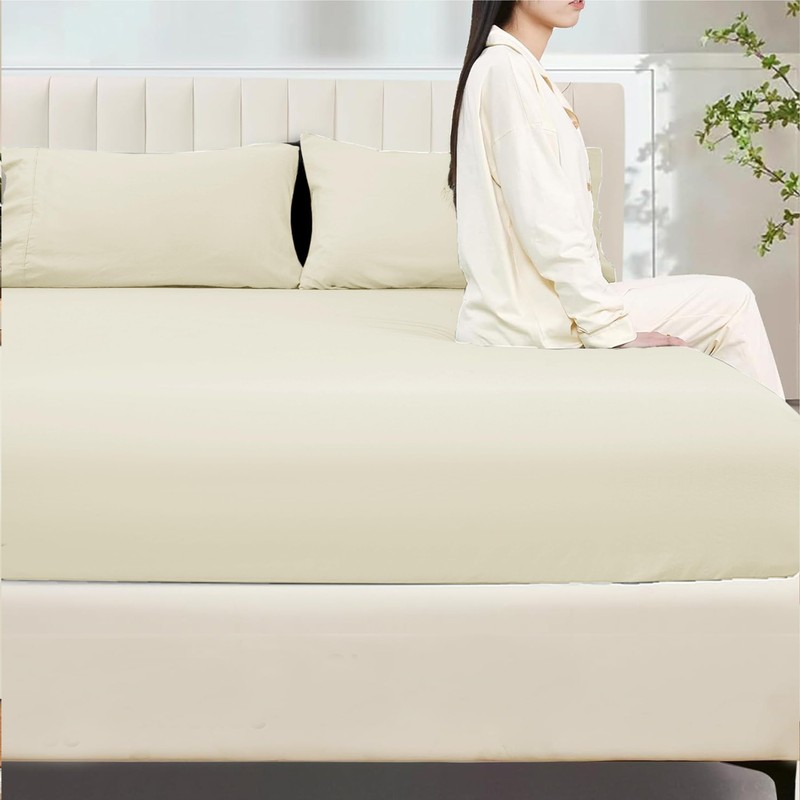 My Home Store Fitted Sheets King Size 100% Egyptian Cotton