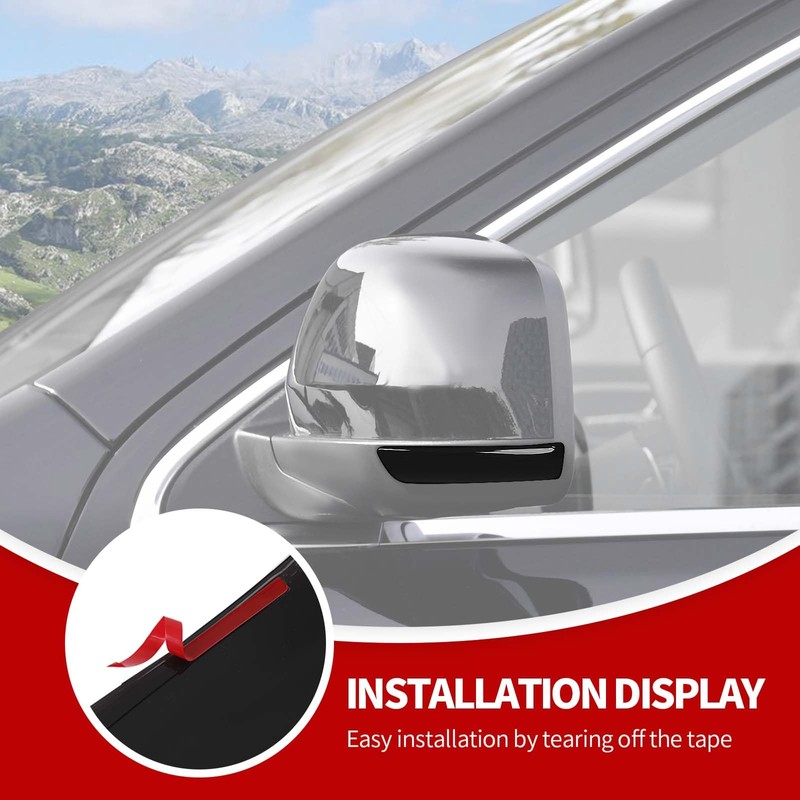 JeCar Side Mirror Turn Signal Light Trim Covers Smoked Blinker
