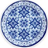 Q Squared Talavera Azul Blue Melamine Dinner Plate, 10.5-Inch, Single