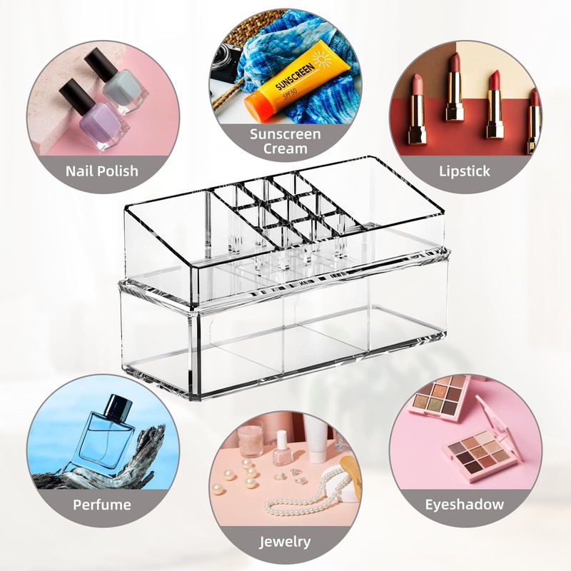 PAVSTINE Double Blanket Cotton Pad Dispenser, Cotton Bud Container, Cotton