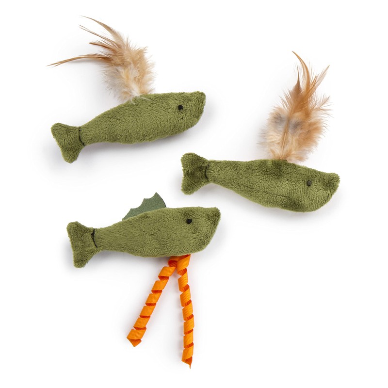 SmartyKat (3 Count) Fish Friends Crinkle Catnip Cat Toys -