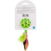 JW Pet Cataction Feather Ball with Bell, Cat Toy, Green,