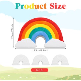 Ninehaoou 6 Sets Paint Your Own Rainbow Box Craft Kits for Kids Ceramic Painting Kit for Kids Ready to Paint Ceramic Rainbow DIY Crafts for School Classroom Party Favors Families Activities