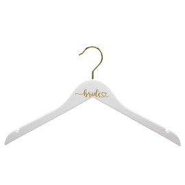 Bride Heart Wedding Hanger, Engraved Painted Bride Heart, Bridal Wedding Gift