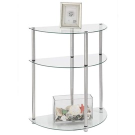 Convenience Concepts Royal Crest Entryway Table, Chrome / Glass