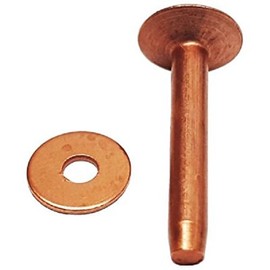 20 Piece Set of 1 1/4" Solid Copper Rivets W/Burrs