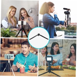 Operitacx 2 Stücke Faltbares Tischstativ Schraube für Kameras Smartphones Fülllichter für Fotografie Live Streaming Tischoberflächen