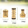 Conectores de Manguera de Jardín Brass Rust‑Resistant – Set 3/6