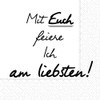 Serviettes Table Decoration Birthday Text "Euch am liebsten" Pack of 20 3-Ply 33 x 33 cm