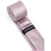 HISDERN Tie Men's Slim Ties for Men Solid Silk Tie