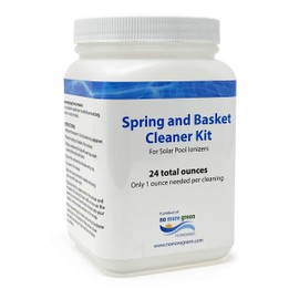 No More Green Technologies - Solar Pool Ionizer Cleaning Kit, Includes Spring and Basket Cleaner, Copper Ionizer for Pools, Easy Cleaner Kit Ionizer, Up to 24 Cleanings - Lifetime Replacement Warranty