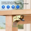 YDAJIURI Folding Brackets 4 Pack, Heavy-Duty Self-Locking Hinges with Screws,