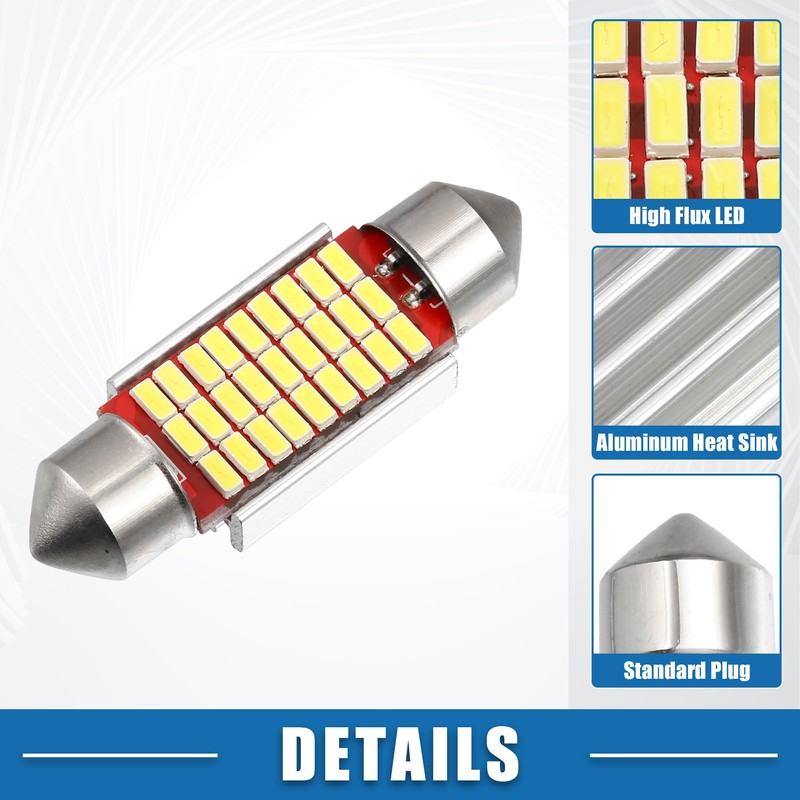 A ABSOPRO Festoon LED Bulbs White Bright 36mm 6418 6411