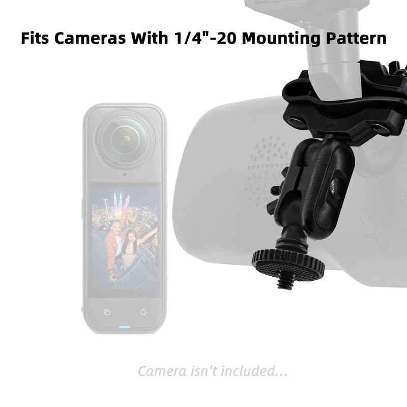 Triplinger Vehicle Mount Compatible with Gopro/Insta360/DJI Sport Cam Dash Cam