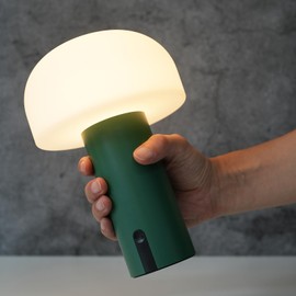 ILOVINIT ILOVINIT Outdoor Mushroom Table Lamp Rechargeable, Cordless Lamps for Patio Waterproof, Portable Battery Operated Lamp with USB Charging, Touch Dimming Night Light for Home/Porch/Restaurant (Green)