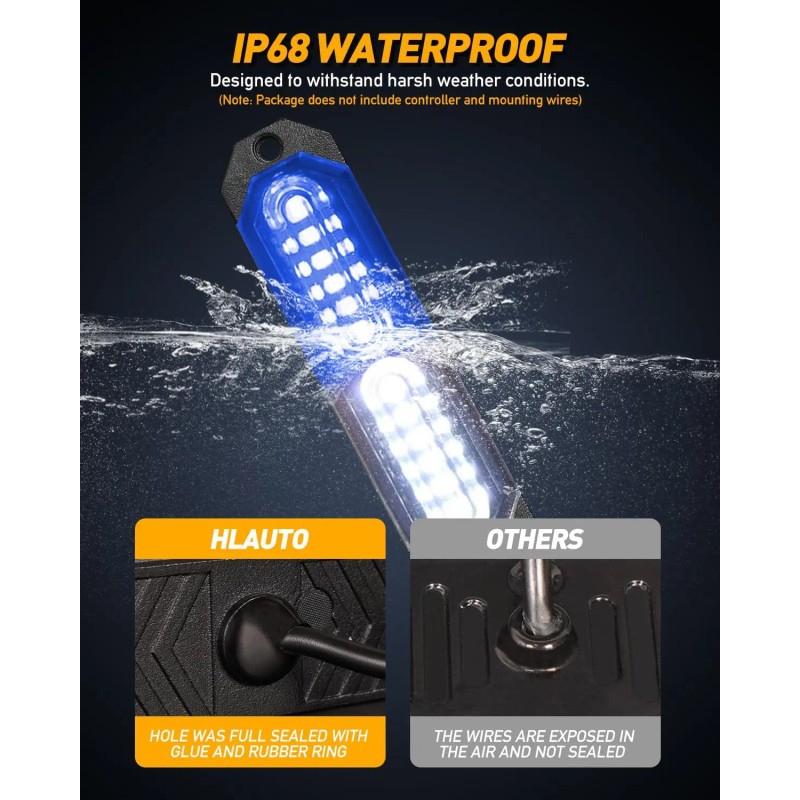 Ultra Slim Surface Mount Hazard Lights Emergency Strobe Grille Lights