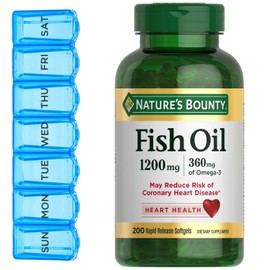 Nature’s Bounty Nature's Bounty Fish Oil With Omega 3 Softgels, 1200 Mg, 200 Ct + Pill Planner
