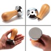 VANANA Coffee Tamper Espresso Press Flat Base Coffee Tamper, Wood