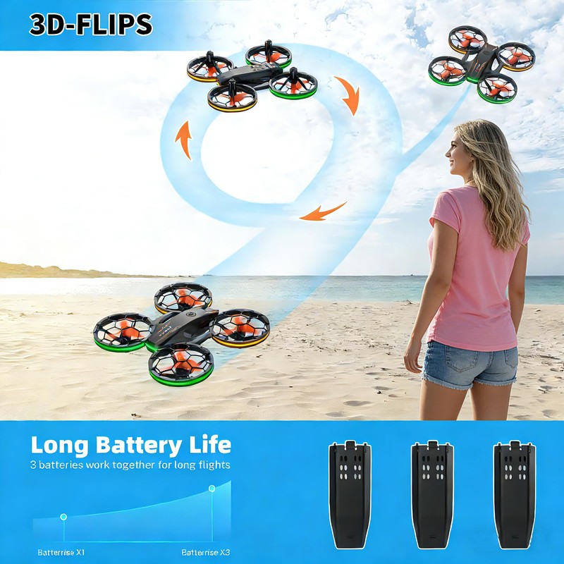 Drones - RC Drone with Auto Hovering and Headless Mode,