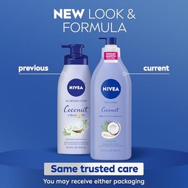 Nivea Lotion Coconut & Monoi Oil Infused 16.9 Ounce (500ml) (Pack of 2)