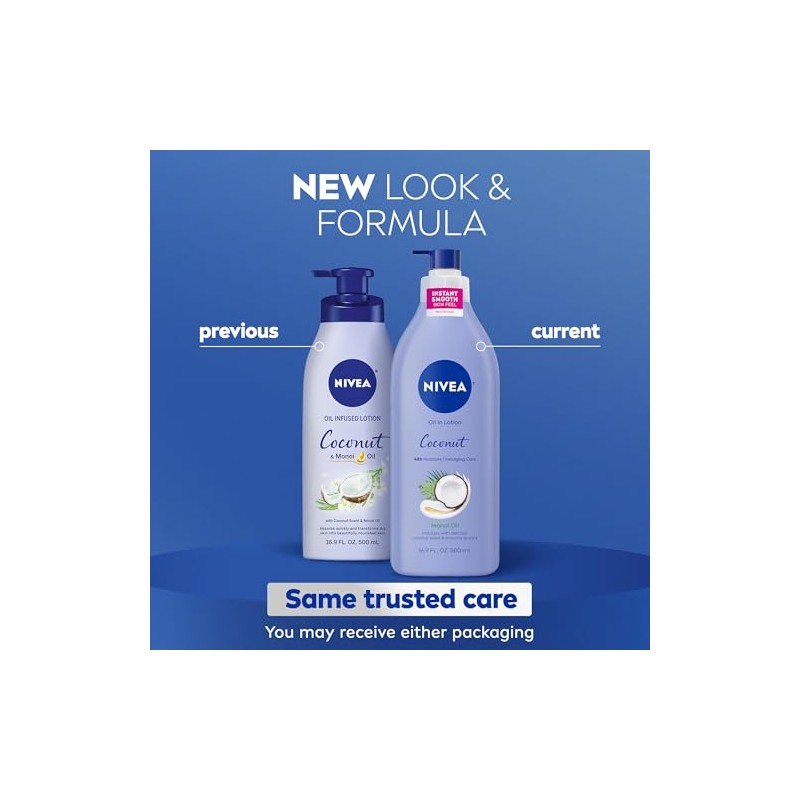 Nivea Lotion Coconut & Monoi Oil Infused 16.9 Ounce (500ml)