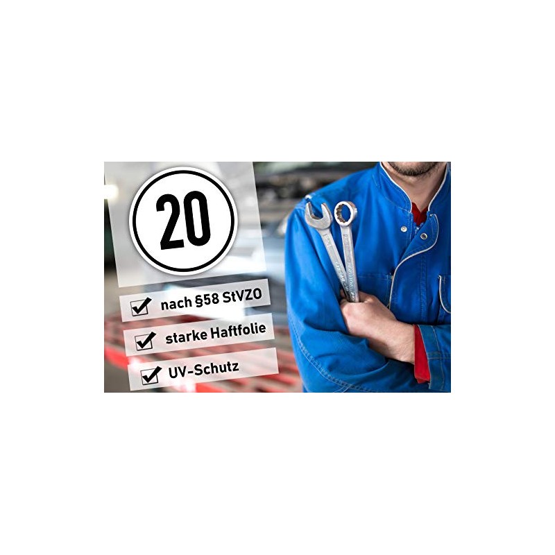 Kavaro Sticker 100 km/h Trailer Caravan According to DIN 1451,