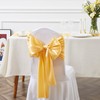 Counfeisly 4pcs Gold Satin Table Runners 12" x 108", Elegant