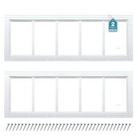 Melkus Shed Window 10"x29" 2 Pack Transom Window Fixed Design with Tempered Glass, Perfect for Shed, Chicken Coop, Barn, Greenhouse, Garage, Playhouse, Storage Room, White