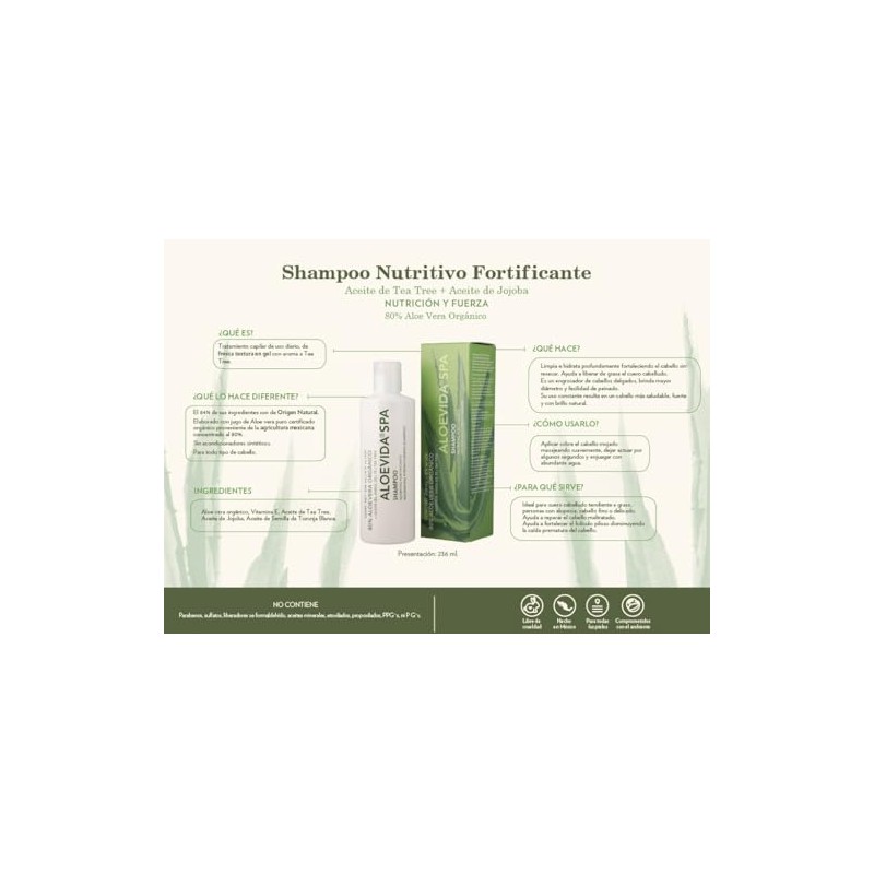 Aloevida Shampoo Cuerpo y Cabello 70% Aloe vera 280 ml