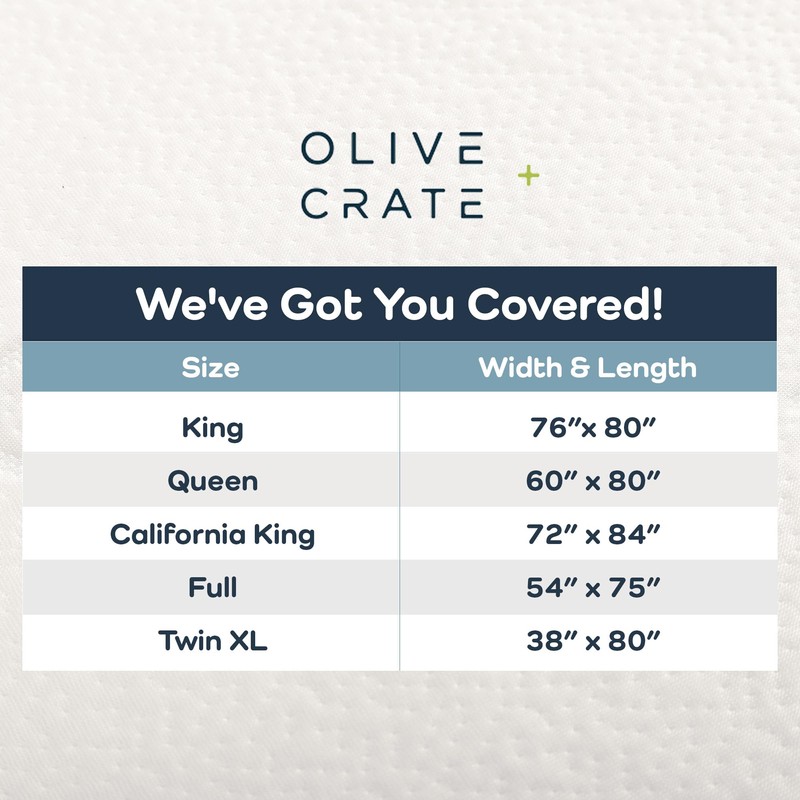 Olive + Crate 100% Viscose Bamboo Mattress Protector - Eco-Conscious