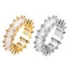 Pack of 2 Open Rings Cubic Zirconia Fidget Rings Finger