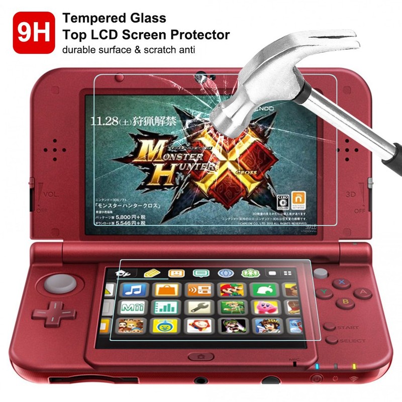 Screen Protector Compatible New 3DS XL, AFUNTA 4 Pcs Tempered