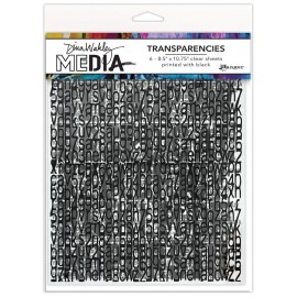 RANGER INDUSTRIES Dina Wakley MEdia Transparencies - Typography SEt 2, MDA82668