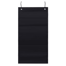 Premium Wall Hanging File Folder Office Hanging Bag File Holder Organiser with 5 Pockets and 2 Hangers for School Classroom Magazines and Newspaper