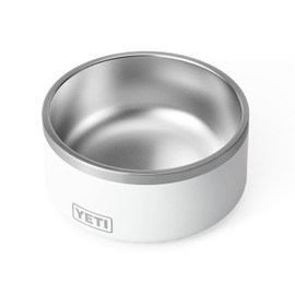 YETI Boomer 8, Stainless Steel, Non-Slip Dog Bowl, Holds 64 Ounces, White