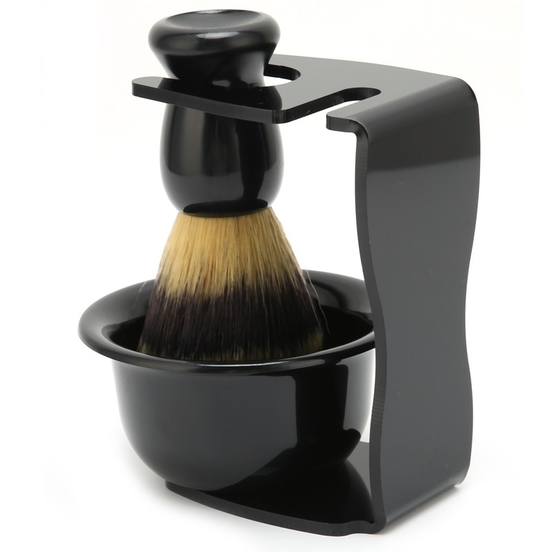 3pcs Shaving Brush Set Beard Shaving Brush Bowl Safety Shaving