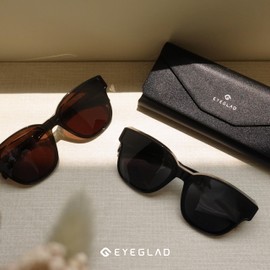 [EYEGLAD] VUECHIC 超軽量 ファッションデザイン フィットオーバーサングラス クラシックブラック - スモークレンズ ライフスタイル 偏光 UV400 メンズ レディース