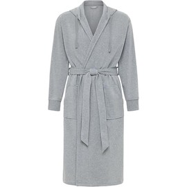 Alexander Del Rossa Sweatshirt Robes Men, Hooded Mens Robe with Hood and Pockets - Long Warm Men's Bathrobe Light Heathered Gray XL (A0021LHGXL)