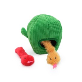ZippyClaws Burrow - Interactive Plush Cat Puzzle Toy with Catnip Miniz, Perfect for Mental Stimulation, Hide-and-Seek Games, and Hours of Fun for Kittens and Cats - Snakes in Cactus
