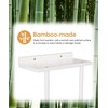 Cozivolife Bamboo Towel Rack for Bathroom with 2 Hooks, 32.7