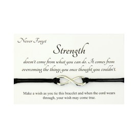 Lucor Inspirational Gifts,Strength Positive Thinking Gifts,Strength Wish String Bracelet,Inspirational Quote Friendship Gifts(Strength)
