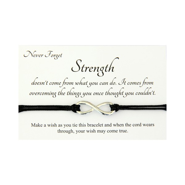 Lucor Inspirational Gifts,Strength Positive Thinking Gifts,Strength Wish String Bracelet,Inspirational Quote