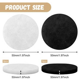 14 Pcs 5cm Painting Stones, White/Black Thick Round Rocks, Rock Painting Kit, Smooth Flat Stones River Stone for Arts, Craft, Painting, DIY and Home Decoration(6pcs Black/ 8pcs White)