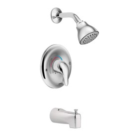 Moen L2353 Chateau Single Handle Posi-Temp Tub and Shower Faucet, Valve Included, Chrome