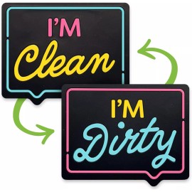 Dishwasher Magnet Clean Dirty Sign Indicator - 3.5 x 2.8 inches - D