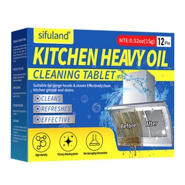 KLYNOVIX Range Hood Cleaner Tablets - Effervescent Heavy Duty Degreaser for Kitchen Stove, Cooktop & Hoods