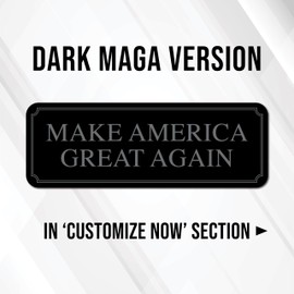 Custom Name Plate for Club Car Onward Golf Cart - Replacement Decal Emblem - Make America Great Again - MAGA & Dark MAGA - Patriotic Republican Design - Made in The USA - Size 6.4" x 2.25"