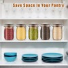 2 Pcs PET Plastic Storage Jar with Clamp Lid Empty